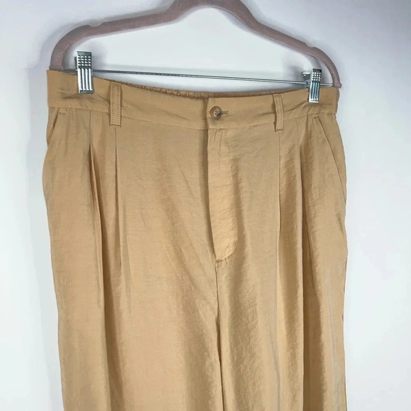 Madewell Tailored Tapered Pant Beige Tan High Rise Softdrape Elastic Waist 12 - Picture 3 of 12